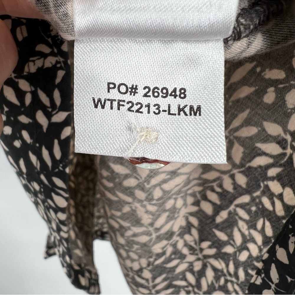 Faherty Adalyn Button Front Leaf Batik Print Blou… - image 7